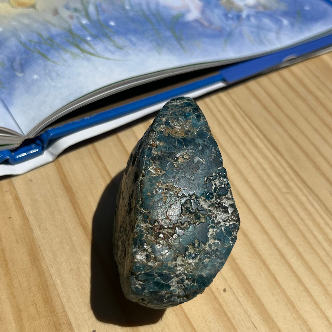 Hand Sanded Large Blue Apatite