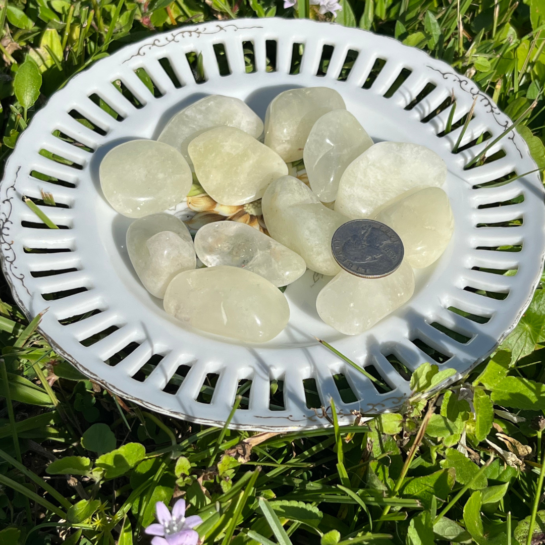 Tumbled Sulfur Quartz