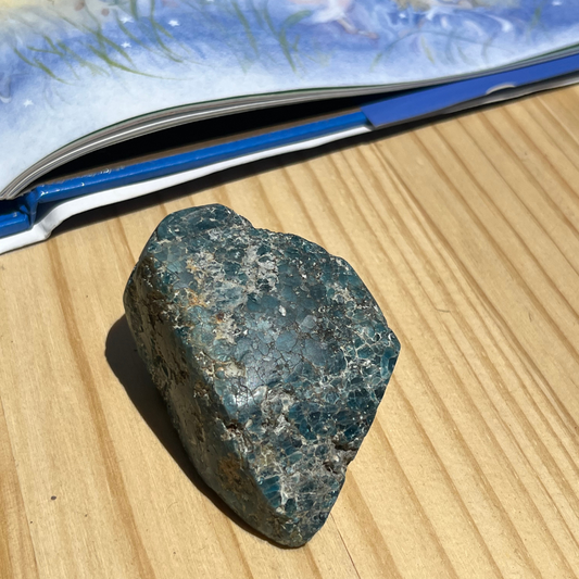 Hand Sanded Large Blue Apatite