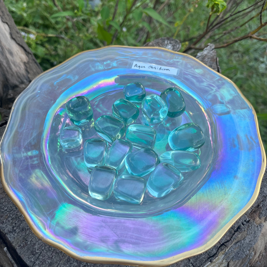 Blue Aqua Obsidian Tumbled