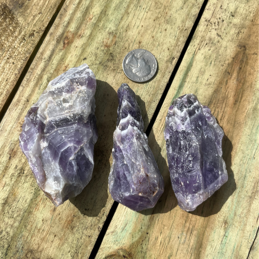 Raw Chevron Amethyst