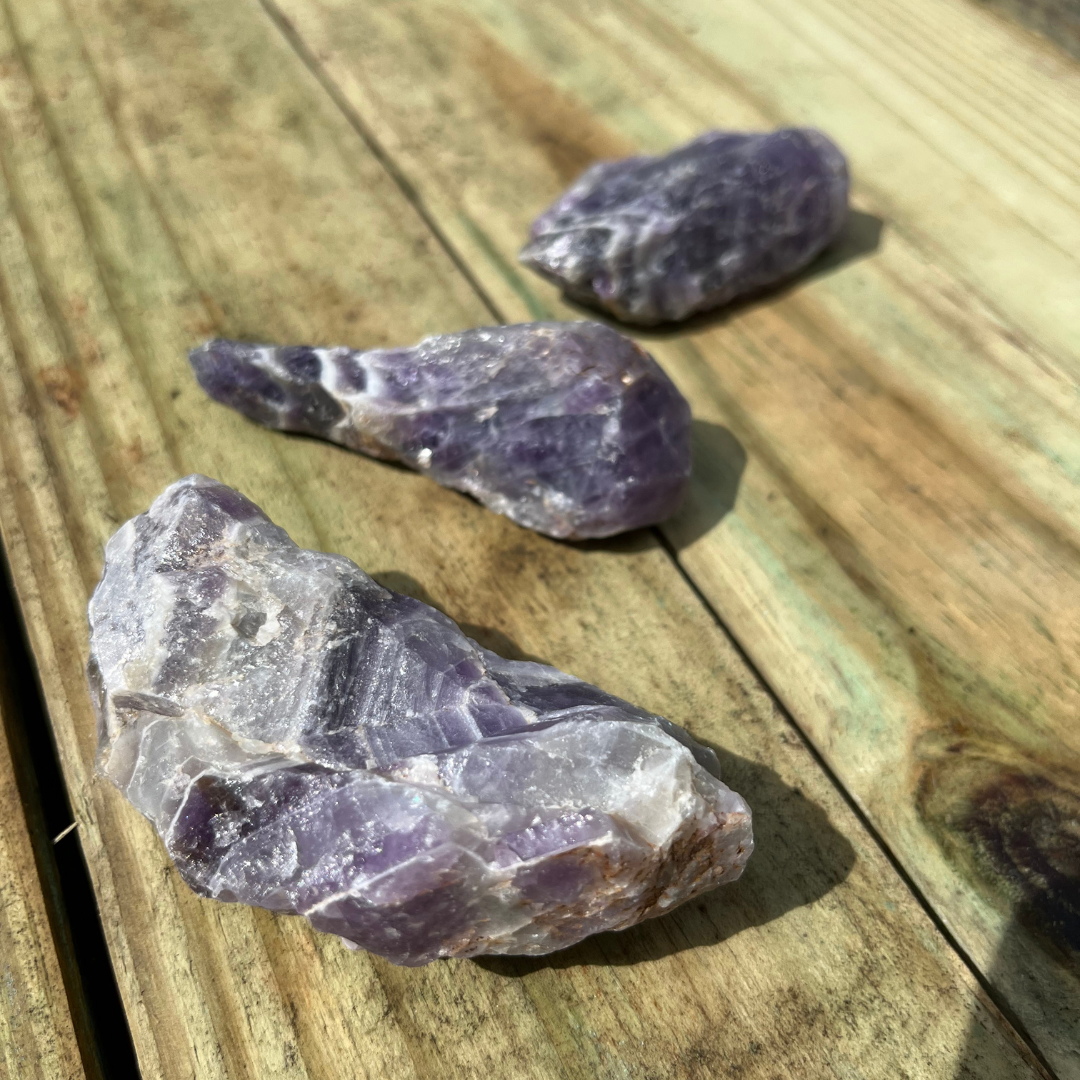 Raw Chevron Amethyst