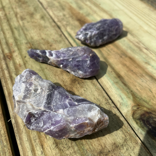 Raw Chevron Amethyst