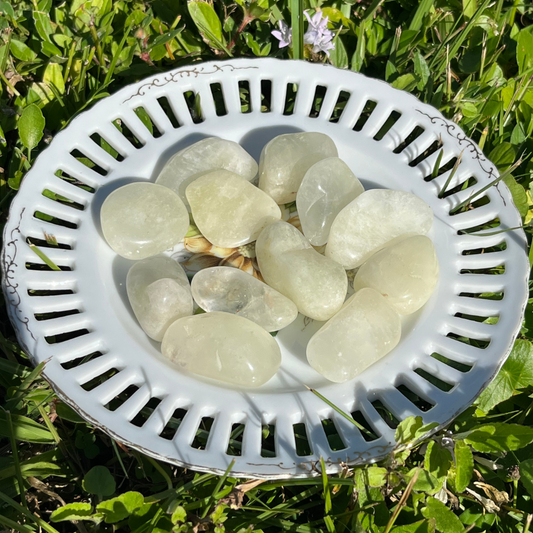 Tumbled Sulfur Quartz